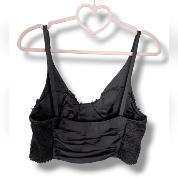 ZARA satin bustier Top in Black 🖤 Size Small - Picture 3 of 4